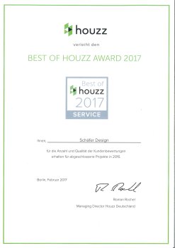 Houzz-Urkunde bester Service
